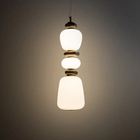Lampa wisząca CERAMIC VERTICAL LED 19W 3000K 1500lm wys.172cm szer.17cm | Szary-Brąz 11701