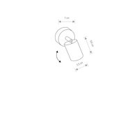 Kinkiet EYE SPOT GRAPHITE I 6134