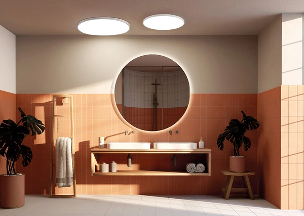 Plafon AGNES ROUND LED PRO 64W 3000K 5800lm szer.64.2cm IP44 | Biały 10981