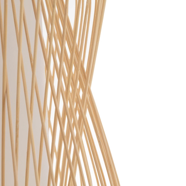 Lampa wisząca PUKET M śr. 26cm E27 | naturalne drewno/biały 11161