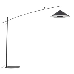 Lampa podłogowa POISE black A E27 wys.240cm dług.260cm przewód 270cm włącznik | 11768