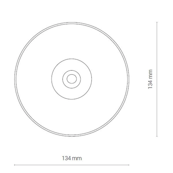 Lampa sufitowa plafon IOS 20W LED 4000K kąt 60° | czarny 8741