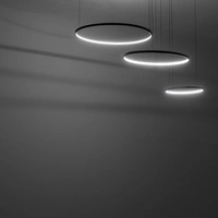Lampa wisząca CIRCOLO LED szer. 125cm 45W barwa ciepła 3000K | czarny  10817