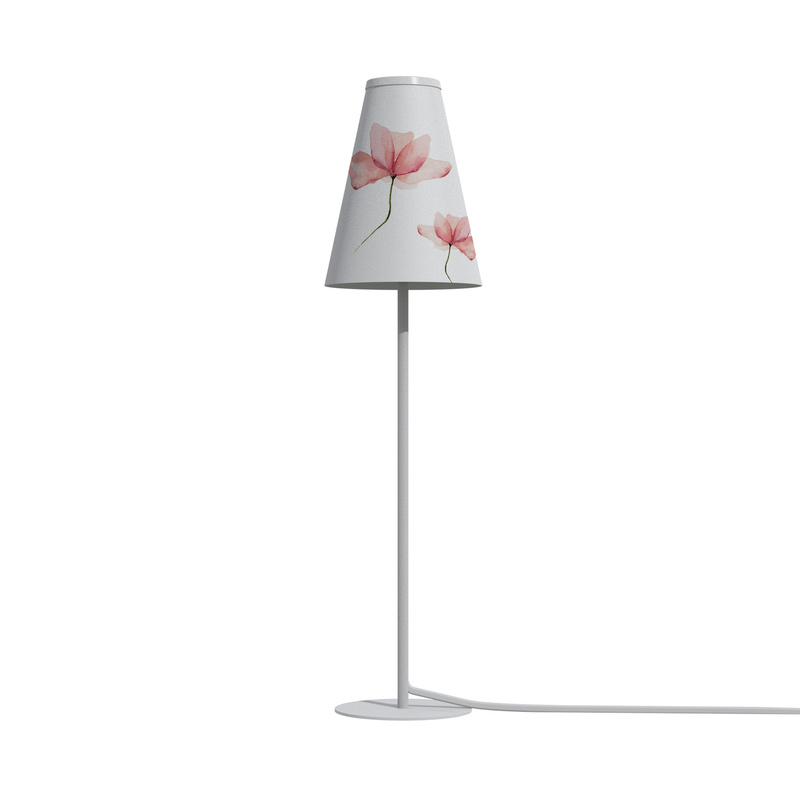 Lampa stojąca TRIFLE 44cm G9 | biały/różowy