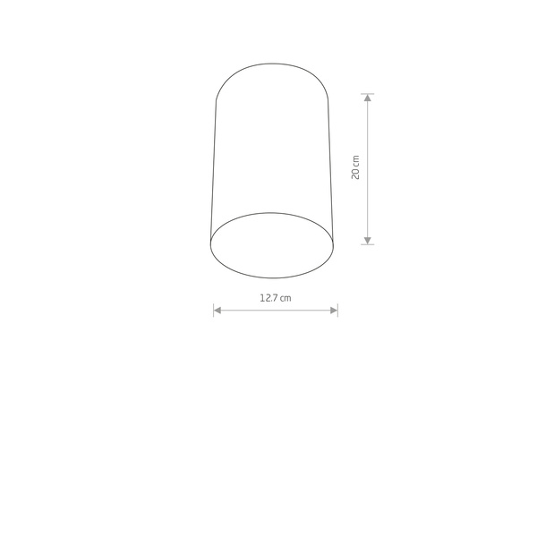 Lampa sufitowa/spot POINT PLEXI BLACK L śr.13cm