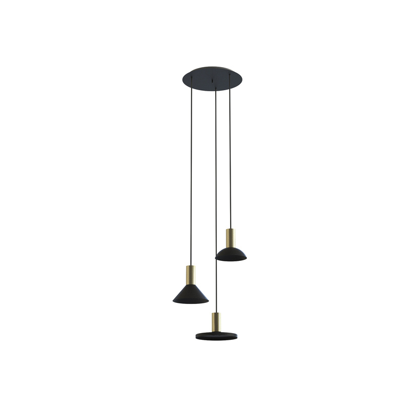 Lampa wisząca do salonu GU10 10W HERMANOS III wys. 130cm | czarny